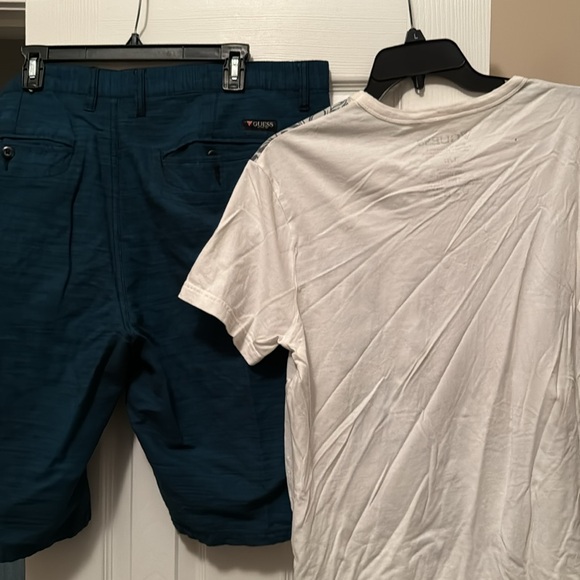 Buy them together or apart! Guess shorts/v-neck tee. Ask for separate pricing! - Picture 2 of 4